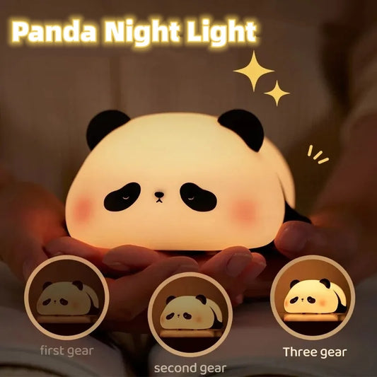 Panda LED Night Light: Rechargeable & Touch Activated